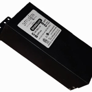Diffusion EM200S24DC 200W EM-Magnetic Driver series, a dimmable magnetic low voltage 24V DC LED driver for indoor and outdoor lighting, compatible with a variety of dimmers.