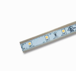 Diffusion SL1-Outdoor, a flexible 10mm wide linear LED strip available in 16' and 100' rolls that can be cut every 6 LEDs (100 mm or 4").