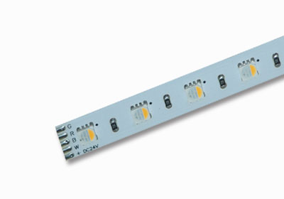 Diffusion SL5-RGB(W)-Indoor - flexible linear LED strip, available in 10mm and 12mm widths, in 16' and 100' rolls or custom cuts every 6 LEDs (100mm or 4").