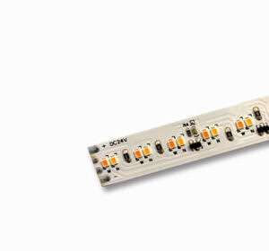 Diffusion SL7.5-DW-Indoor: 12mm flexible linear LED strip that dims to warm white. Can be cut every 14 LED chips (63mm/2.5˝) for customized sizing.