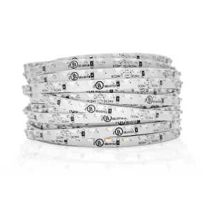 SL4-Indoor, a flexible 5mm wide side mount linear LED strip. Available for custom cut only, can be cut every 6 LEDs (50mm or 2 inches).