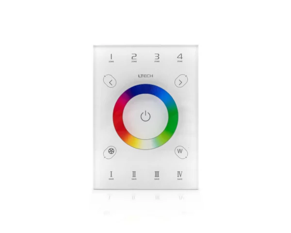 A photo of the Diffusion Lighting LED controller the UX8 RGB(W) Touch Panel