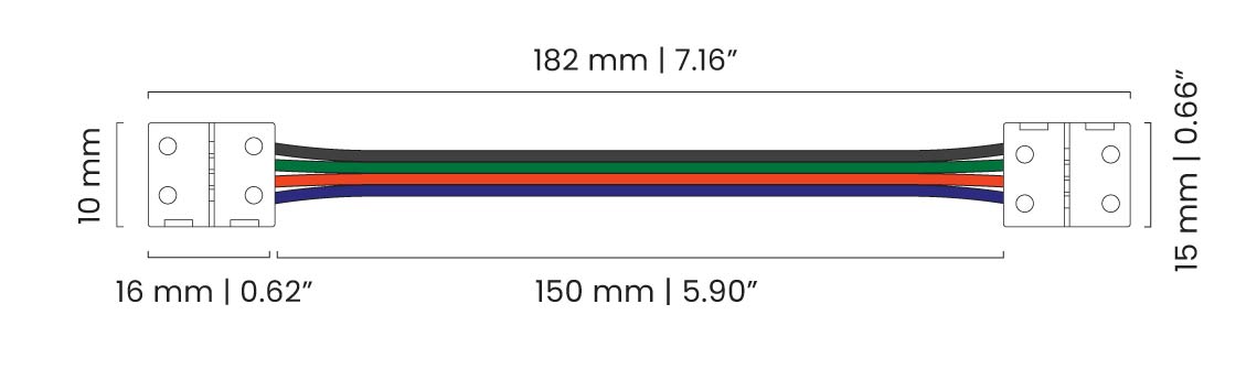 A diagram of RGBW12-Series-Clip-Connector