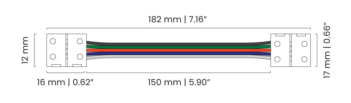 A diagram of RGBW12-Series-Clip-Connector